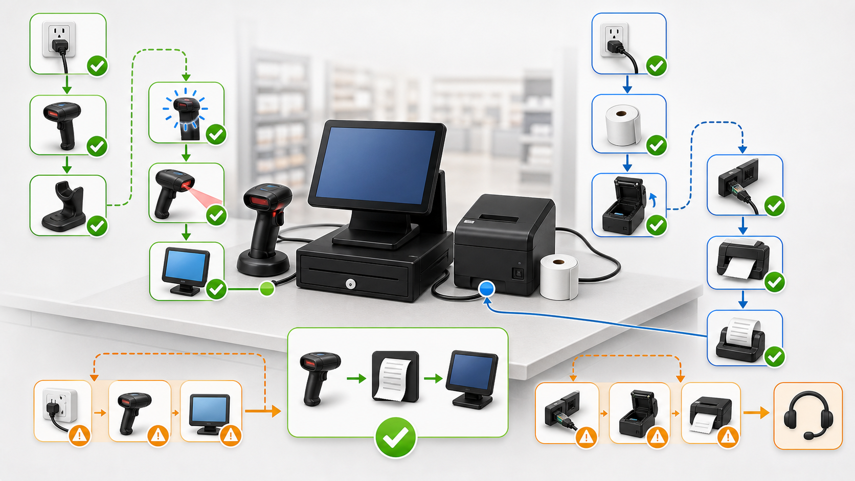 Barcode Scanner and Receipt Printer Issues: Common Causes and Onsite Checks