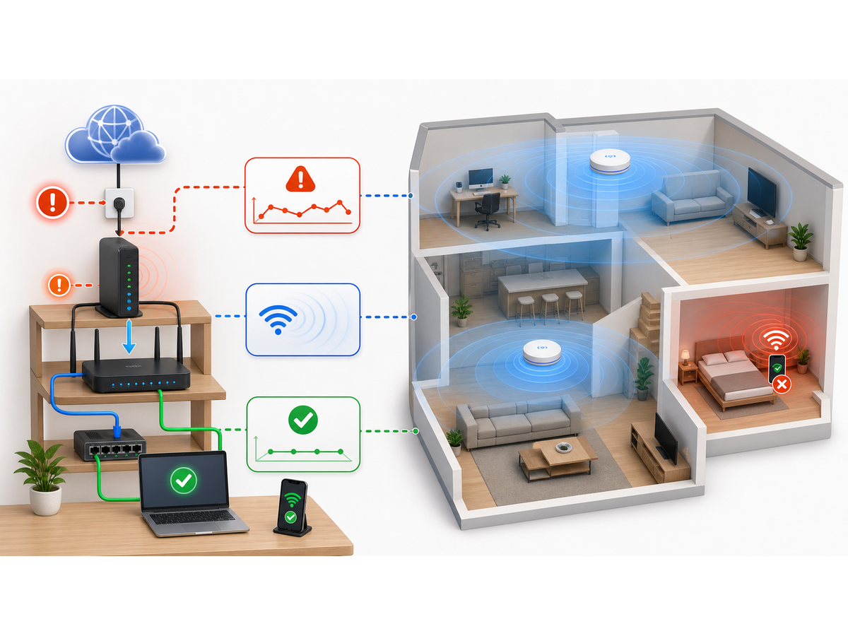 3D service map for Bad Signal Troubleshooting: Separating ISP Problems From Local Wi-Fi Problems
