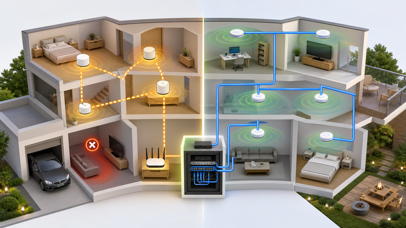 Mesh Wi-Fi Versus Wired Access Points: What Works Better in a Large Property