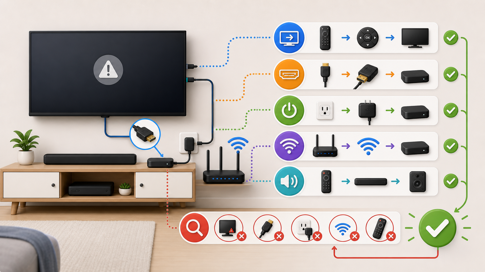 Troubleshooting a Mounted TV: No Signal, Bad HDMI, Wi-Fi Dropouts and Input Confusion