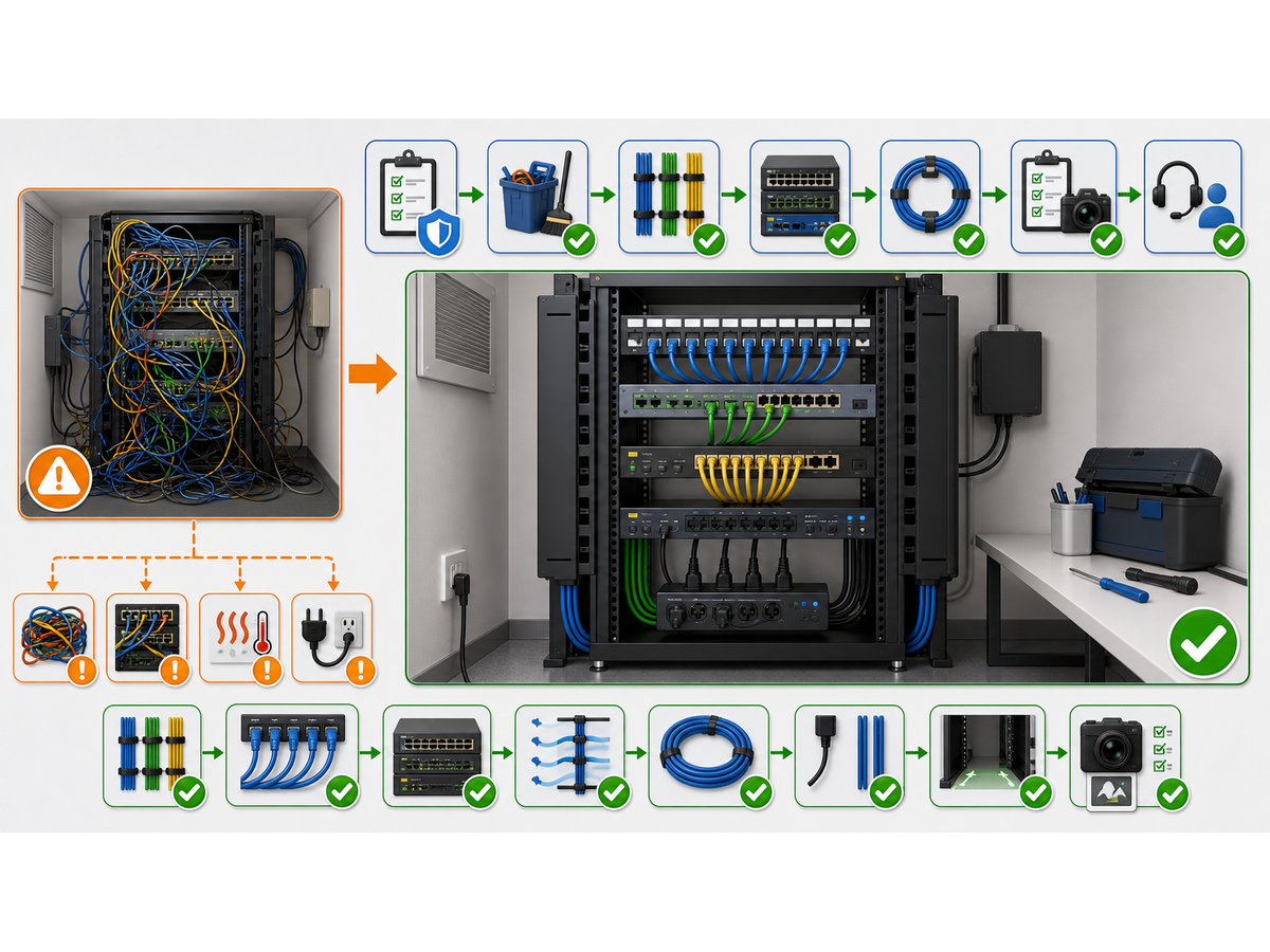 3D service map for Low-Voltage Cabling Basics: Ethernet, Coax, Patch Panels and Clean Cable Routes