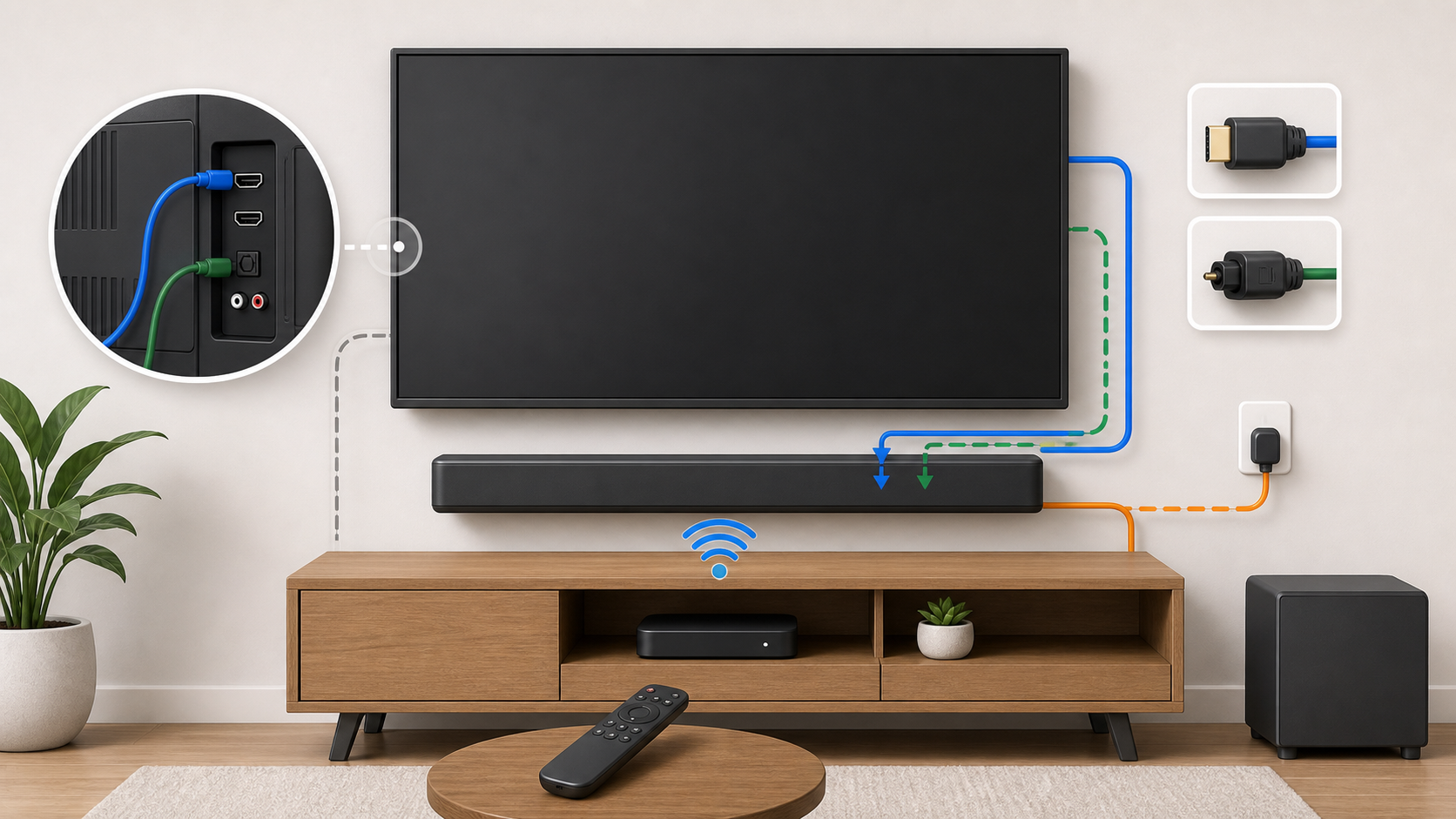 Soundbar Setup After a TV Mount: HDMI ARC, eARC, Optical Audio and Clean Placement