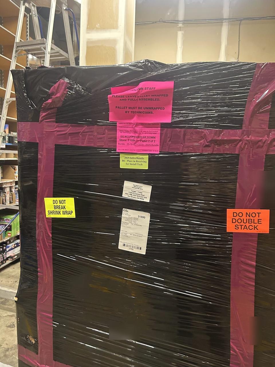 Public-safe portfolio image of retail fixture or hardware cart assembly