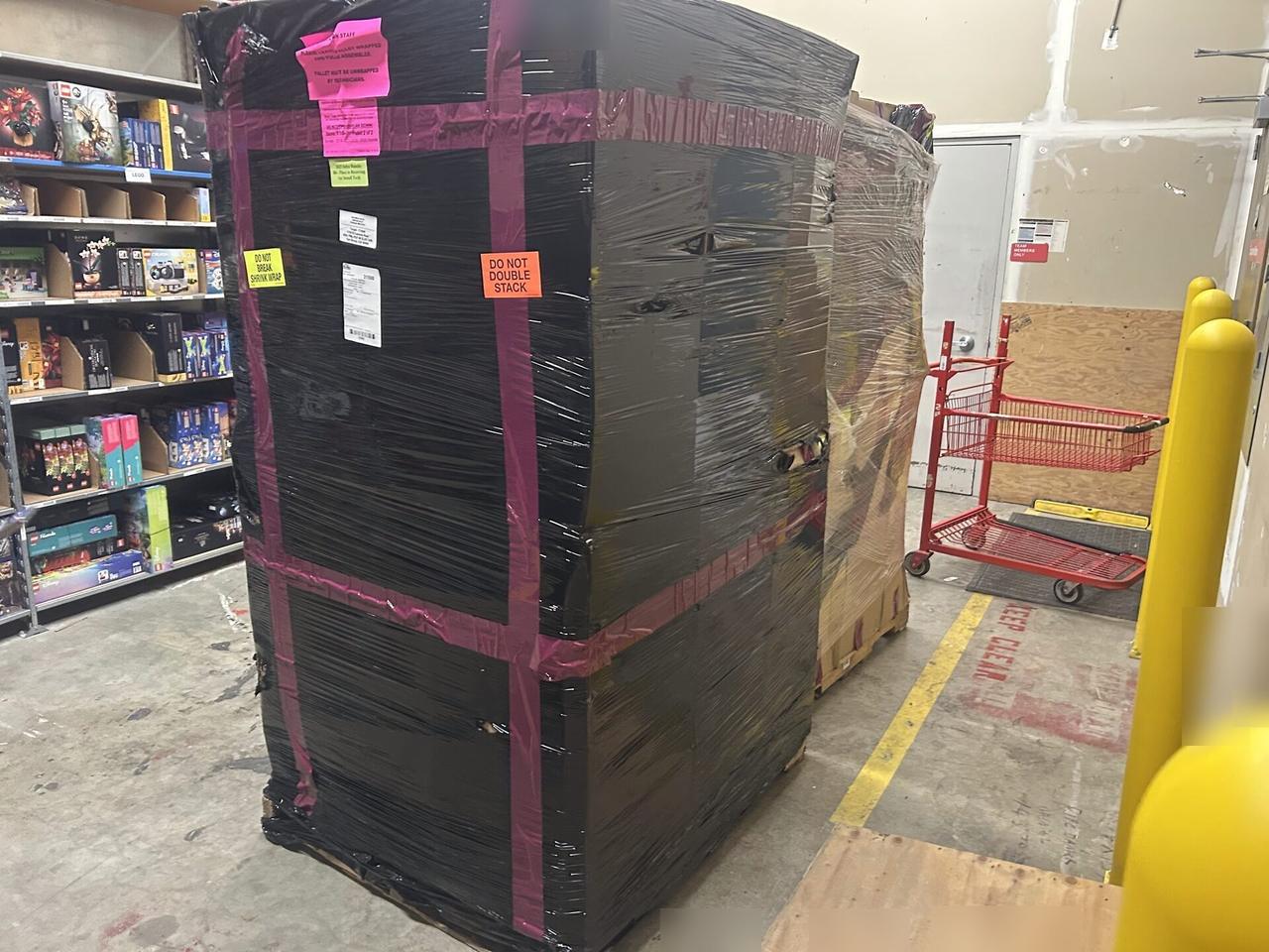 Retail fixture or hardware cart assembly documented for a smart technology service call