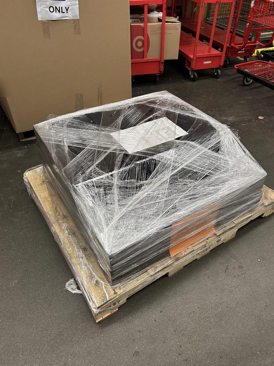 Retail fixture or hardware cart assembly during an Alrty onsite service visit