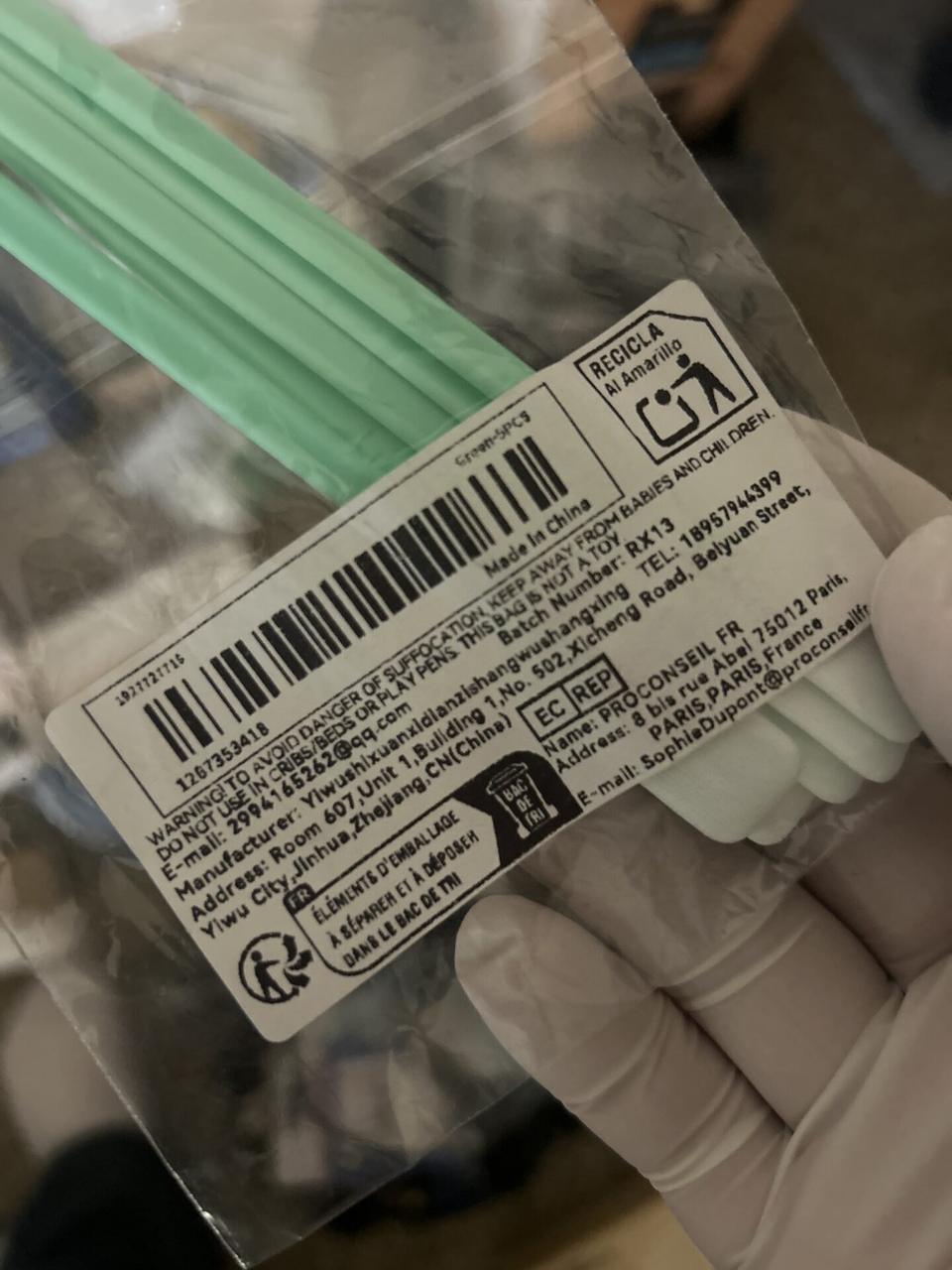 Equipment packaging documented during setup during an Alrty onsite service visit