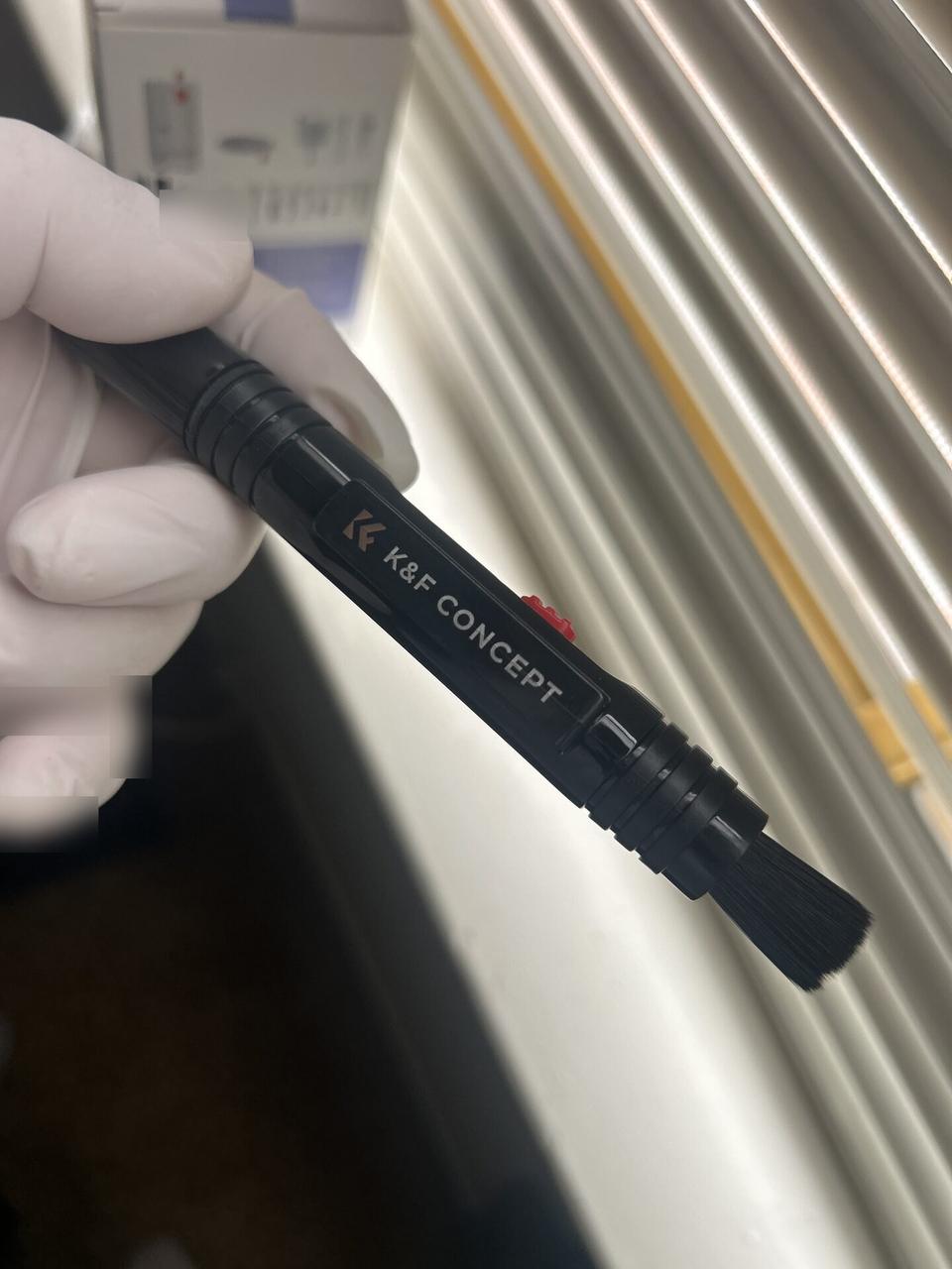 Fiber-optic cleaning brush documented for a smart technology service call