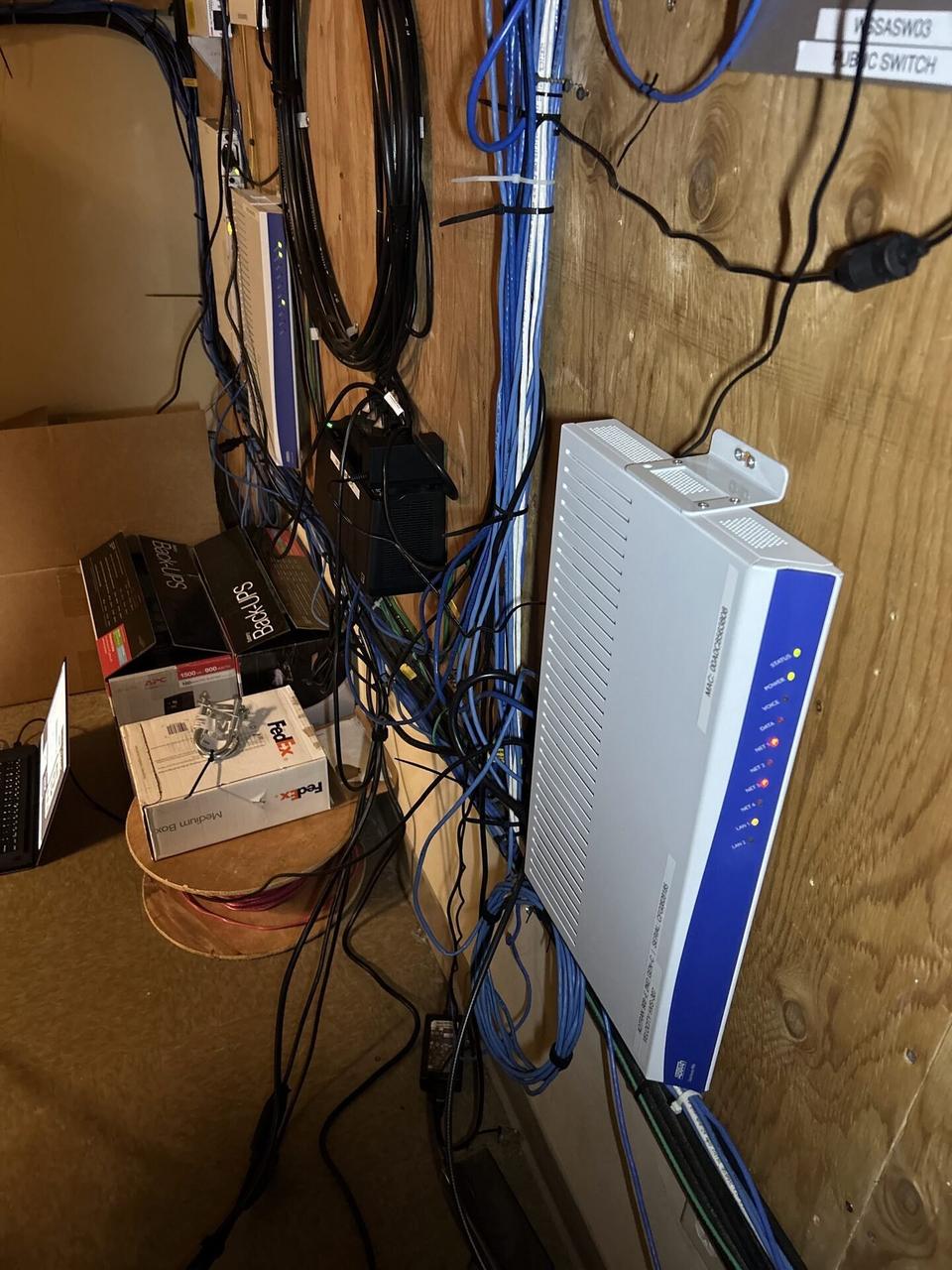 Alrty field photo with PBX or telephony equipment