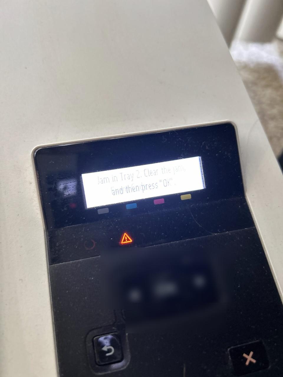 Onsite service photo showing office printer hardware and device support at the service location