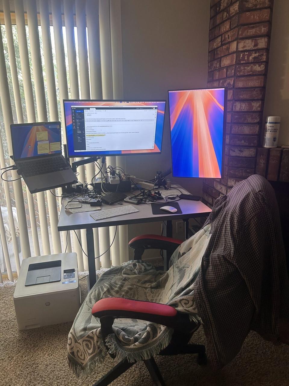 Alrty portfolio view of office workstation setup for web development work