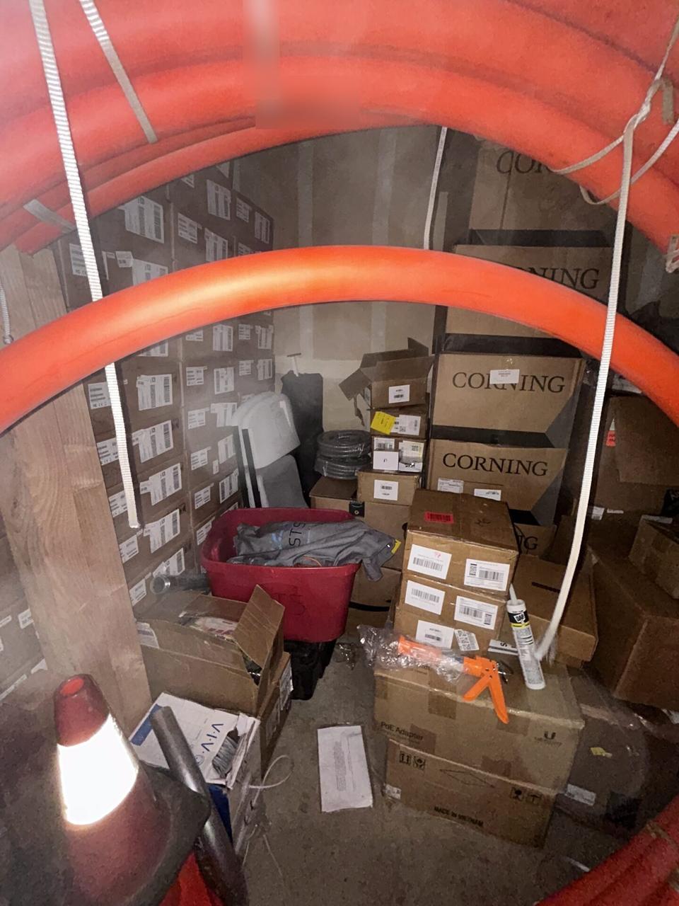 Public-safe portfolio image of context-corrected fiber optic service field-service photo during optical service verification
