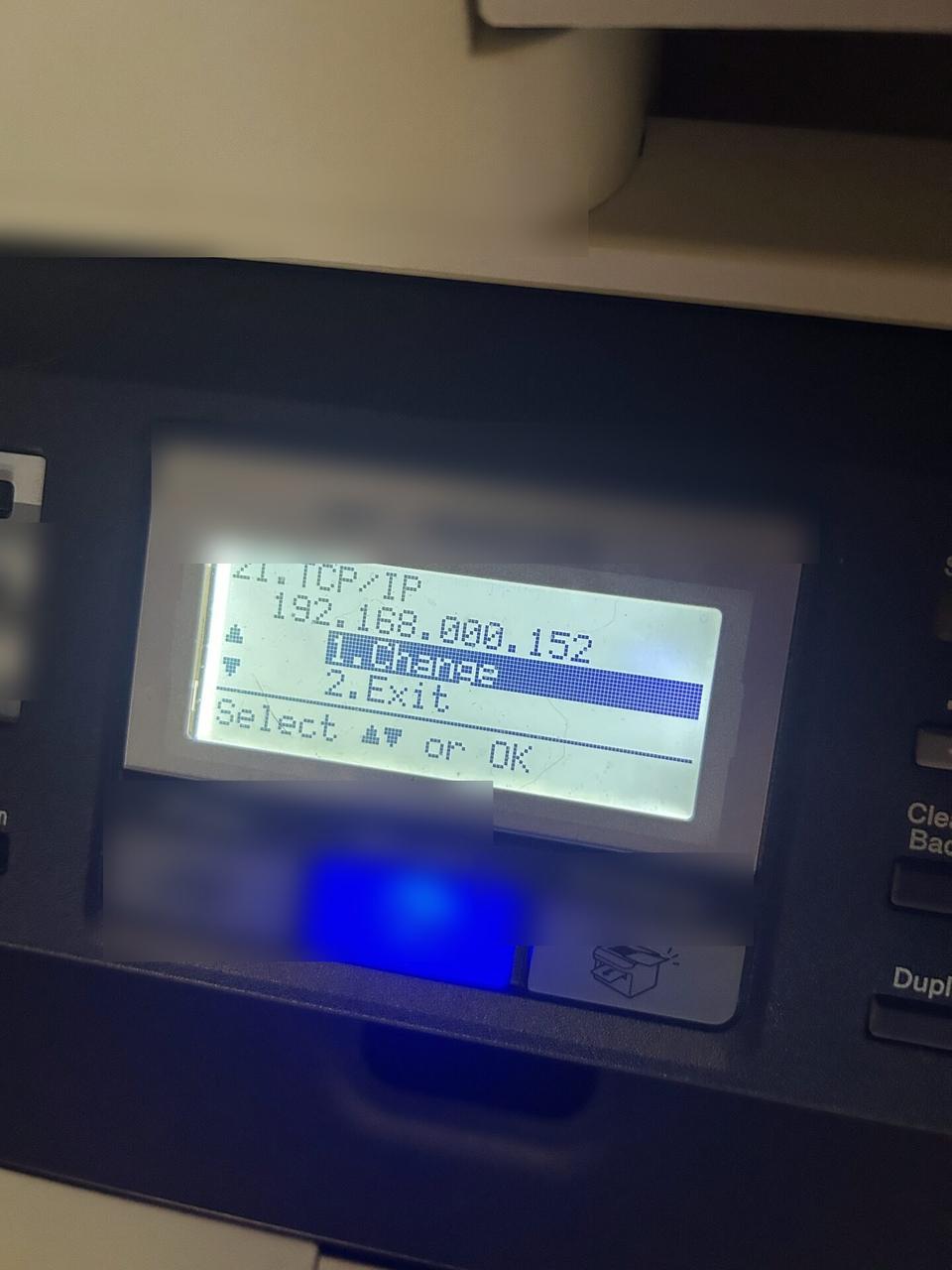 Smart technology service detail: business printer setup at the service location before final print testing