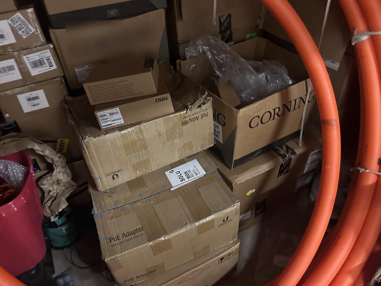 Fiber service route and termination work during fiber preparation during an Alrty onsite service visit