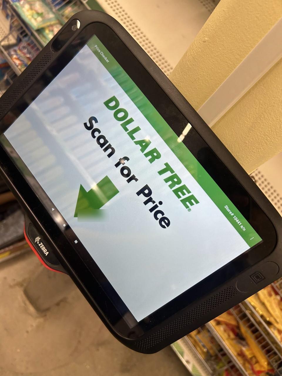 Public-safe portfolio image of retail price checker and POS lookup station