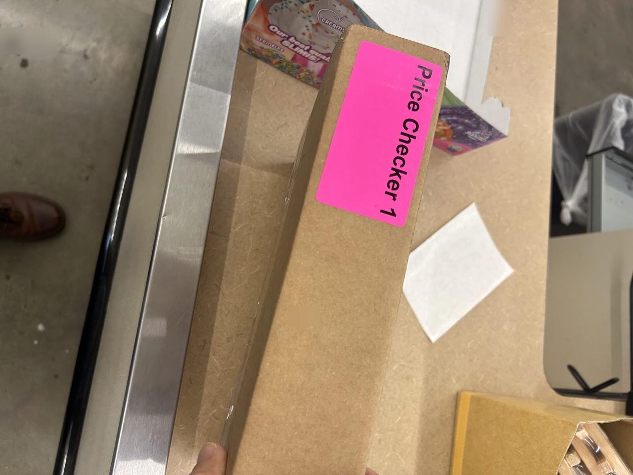 Service documentation showing retail price checker and POS lookup station