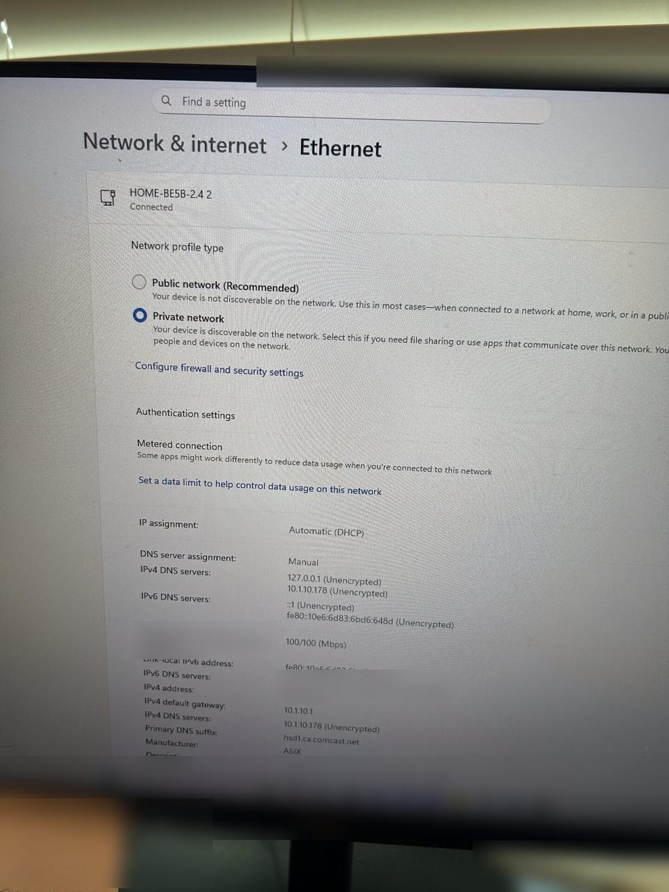 Smart technology service detail: printer connection and peripheral service detail at the service location