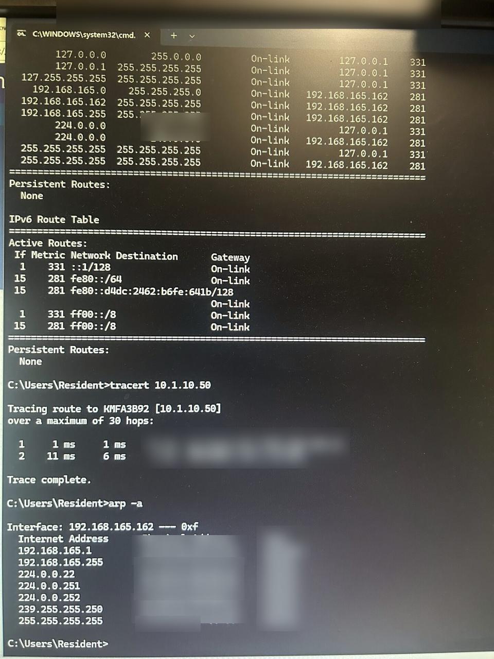 Checkout device screen during onsite support for retail technology support during an Alrty onsite service visit