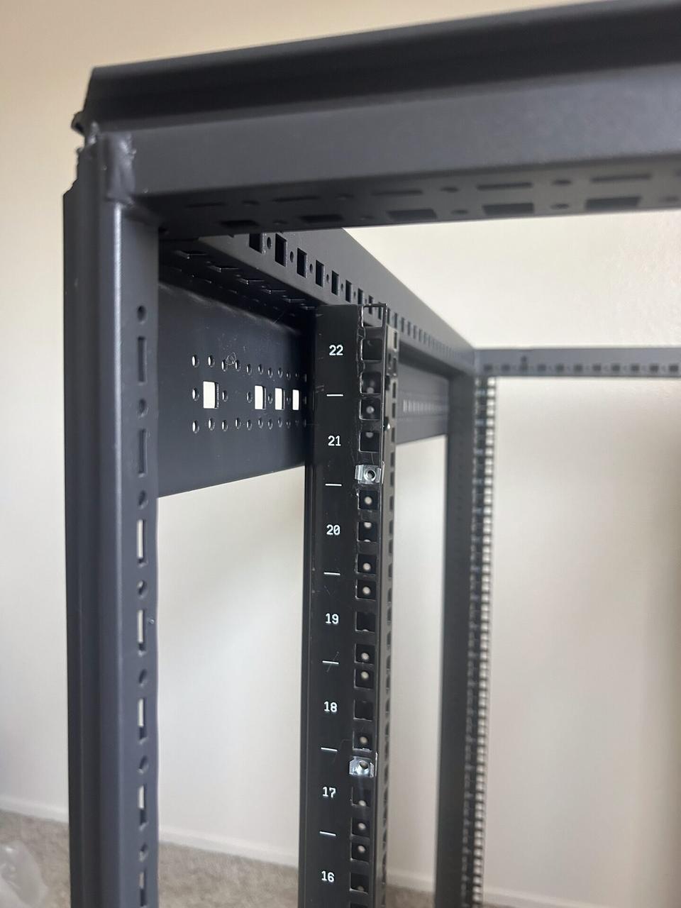 HP 22U server rack for a home AI setup during an Alrty onsite service visit