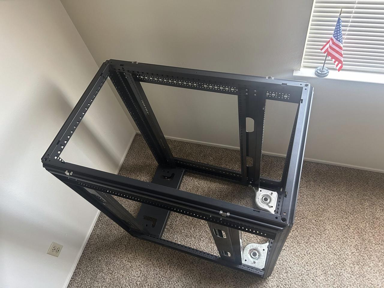 Alrty field photo with HP 22U server rack for a home AI setup