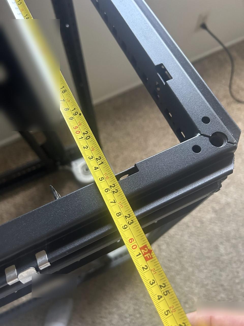 Service documentation showing HP 22U server rack for a home AI setup
