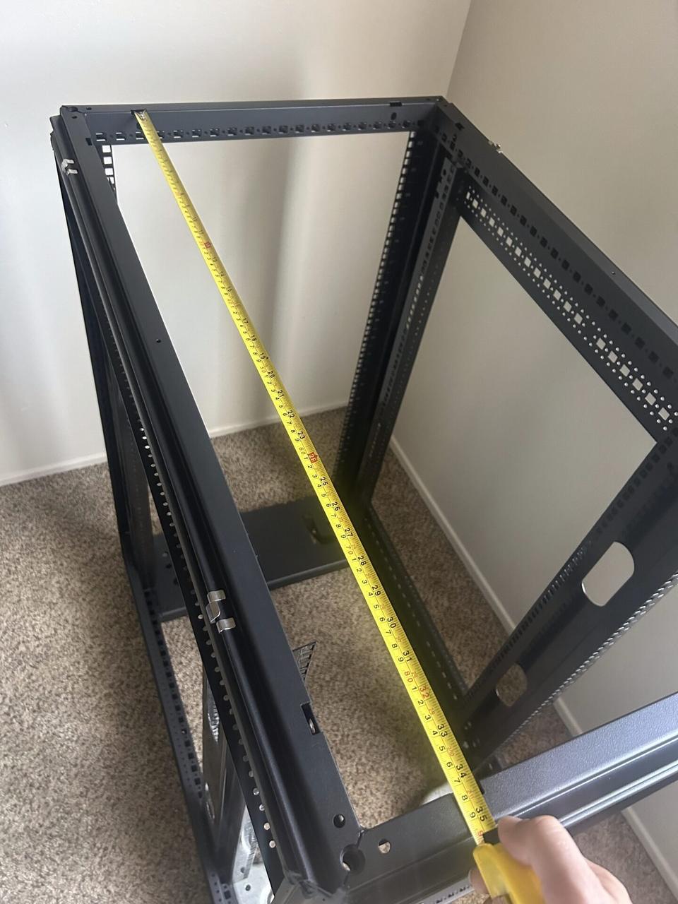 HP 22U server rack for a home AI setup during an Alrty onsite service visit
