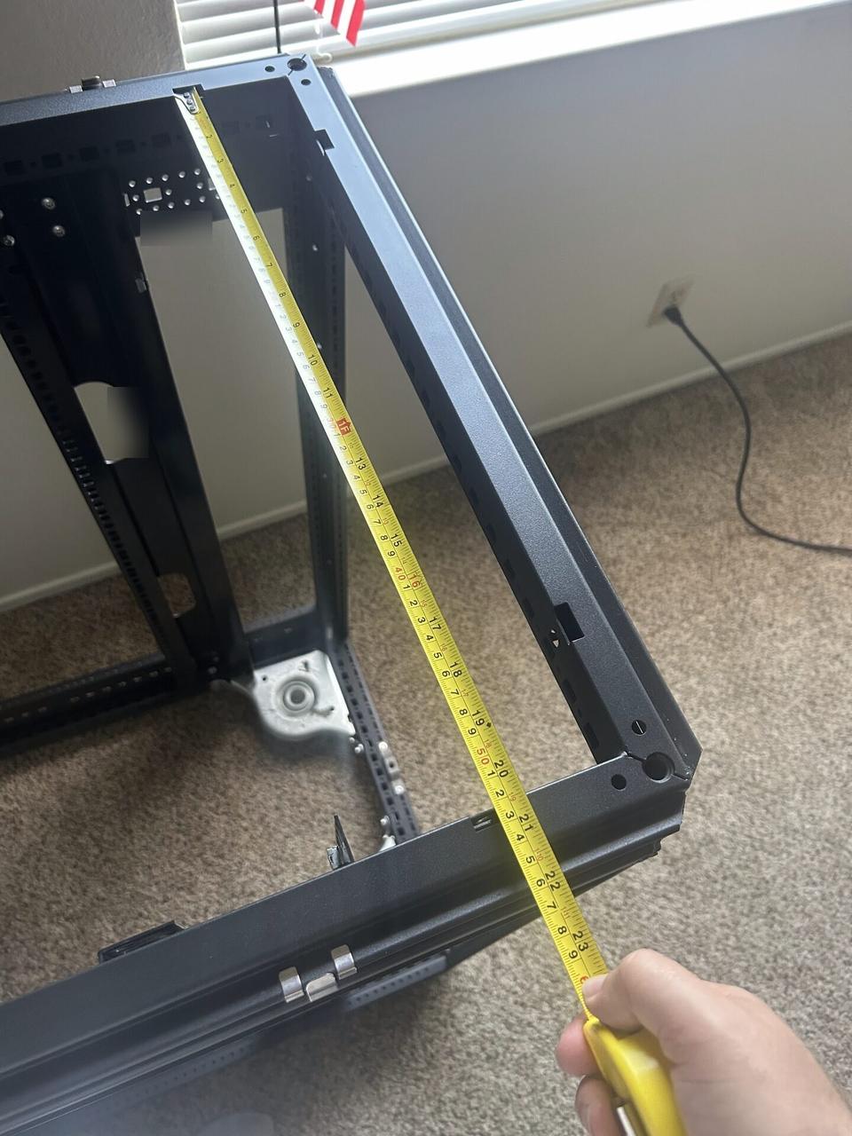 HP 22U server rack for a home AI setup during an Alrty onsite service visit