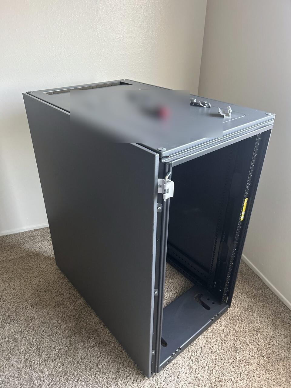 Public-safe portfolio image of HP 22U server rack for a home AI setup