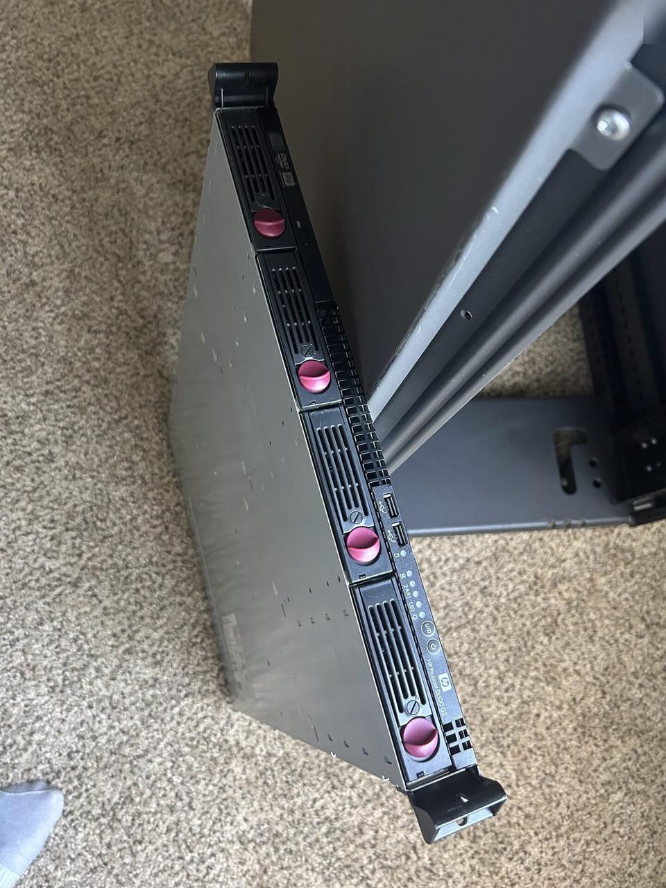 Server-room cabinet and structured network equipment with rack cabling organized documented for a smart technology service call