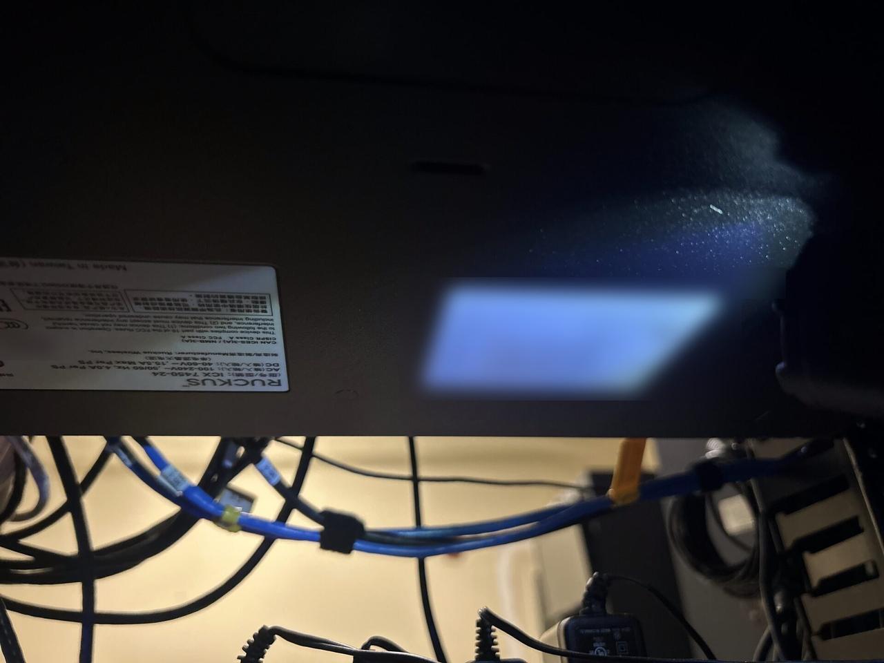 Structured cabling inside a network rack before final connectivity checks during an Alrty onsite service visit