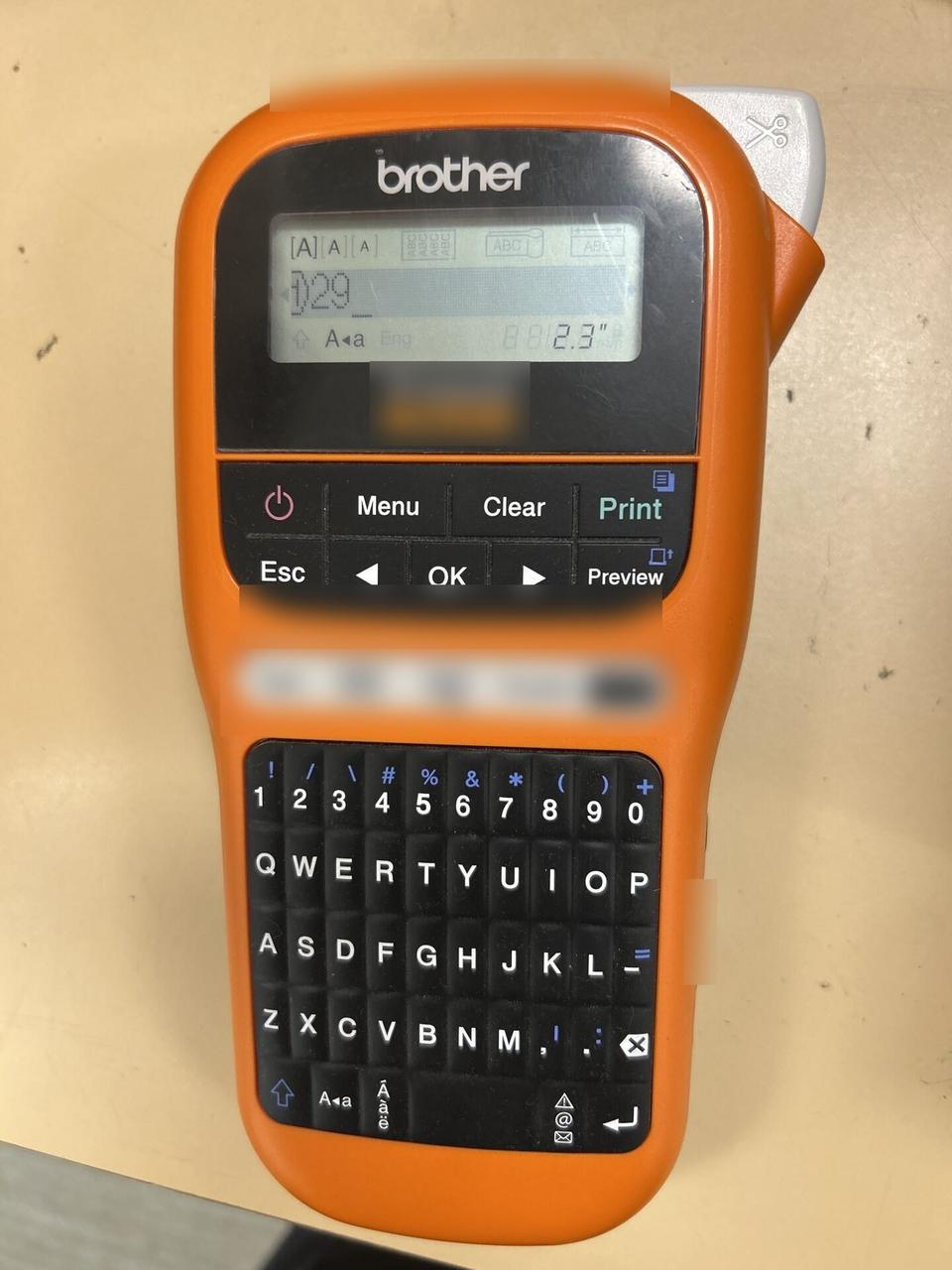 Label printer used for cable and device labeling during an Alrty onsite service visit