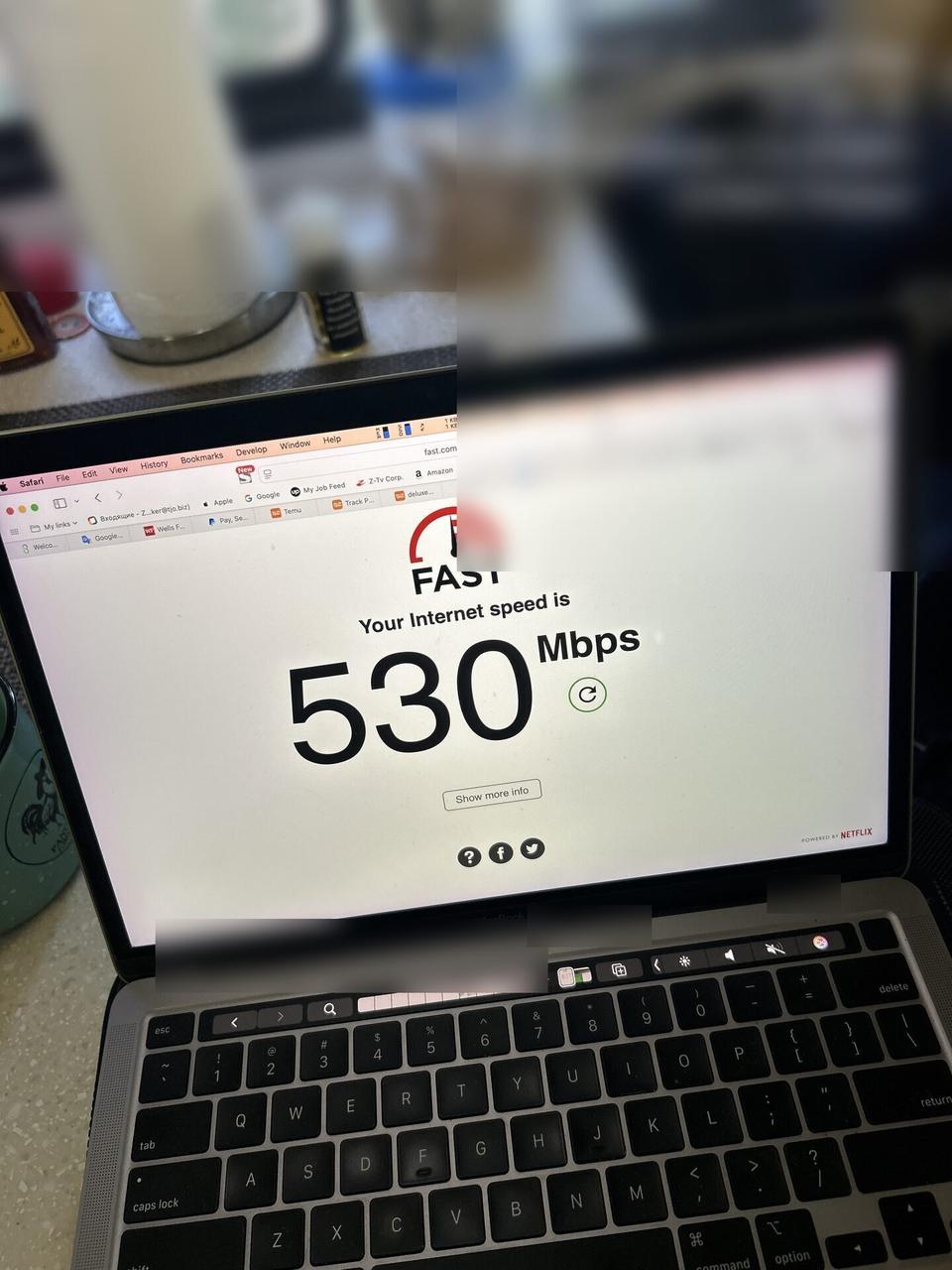 Public-safe portfolio image of connectivity speed-test screen