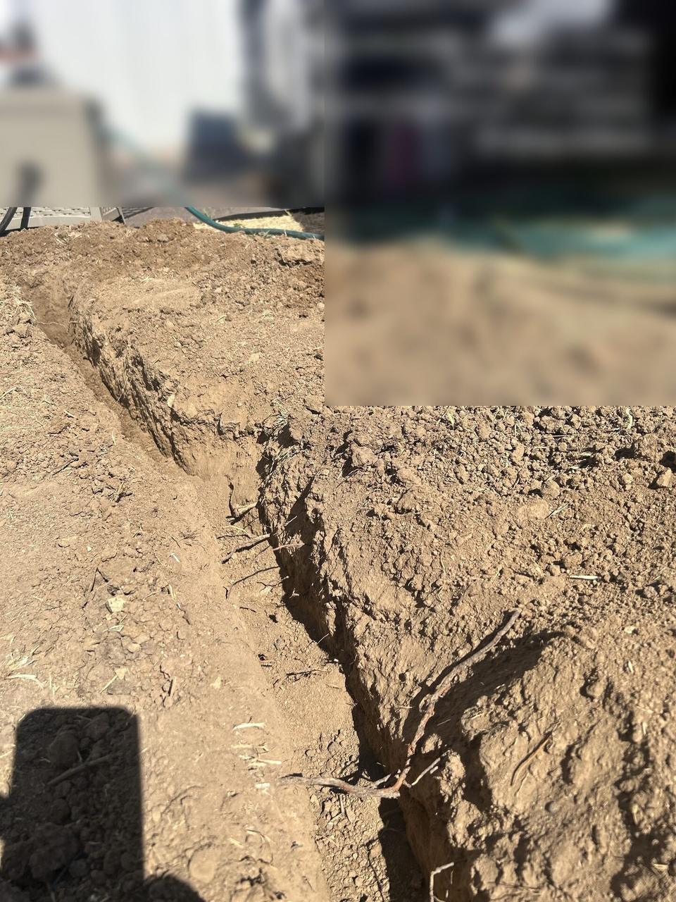 Smart technology service detail: fiber cable trench and underground service route