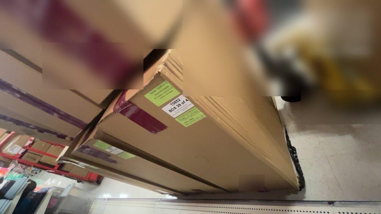 Onsite service photo showing rack-mounted network hardware during service during network hardware support
