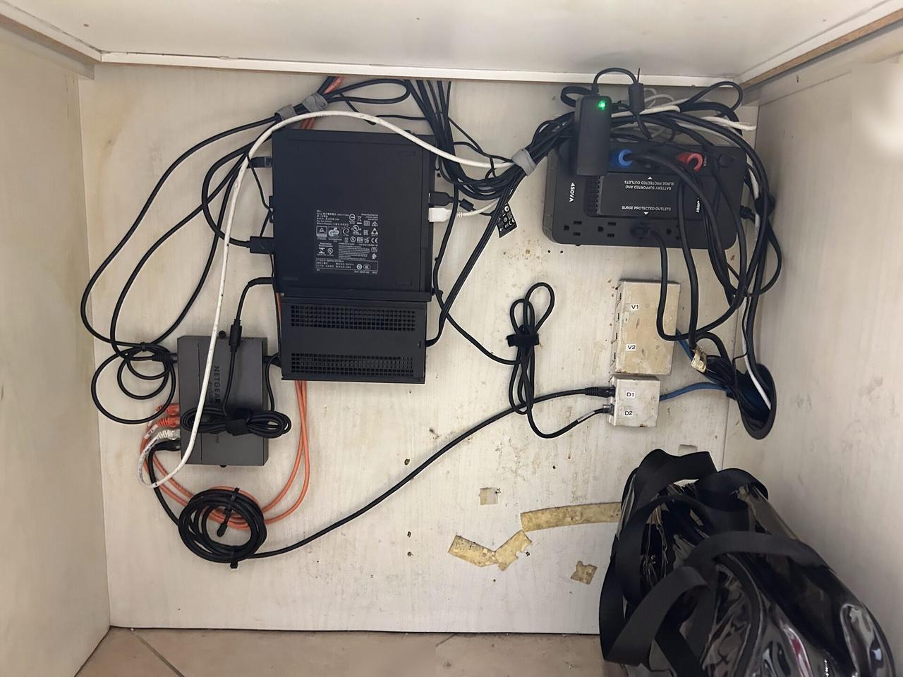 POS workstation hardware at a retail service lane with private labels omitted documented for a smart technology service call