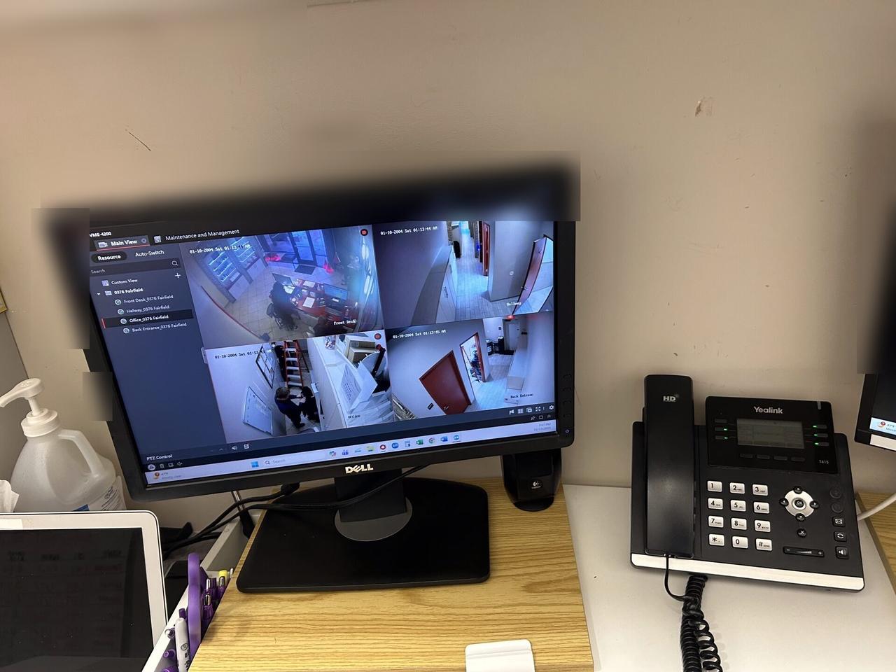 Smart technology service detail: CCTV equipment and camera network handoff during security device setup
