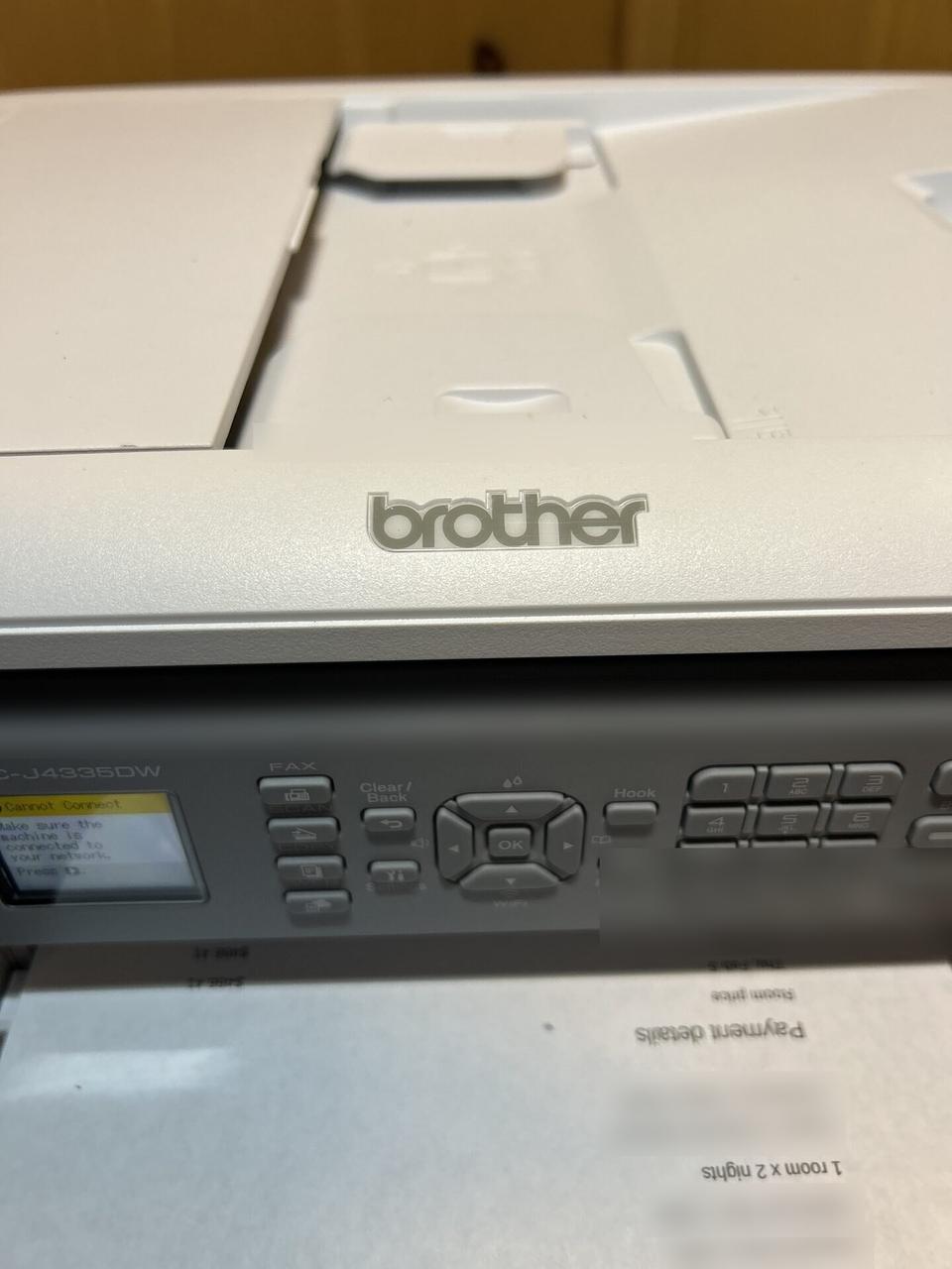 Service documentation showing office printer hardware and device support with connection context visible