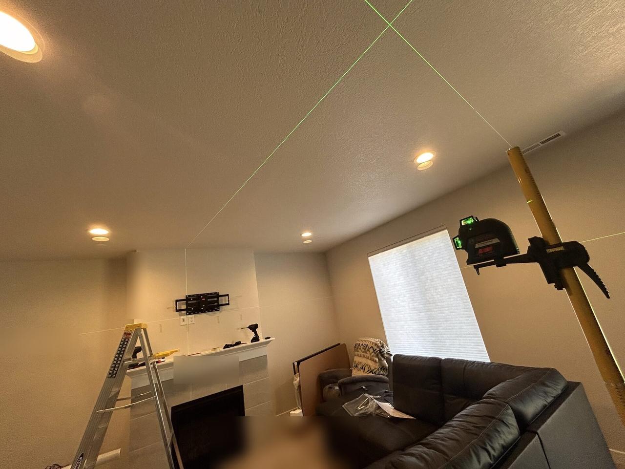 Public-safe portfolio image of TV mounting and display setup work near the mounting location