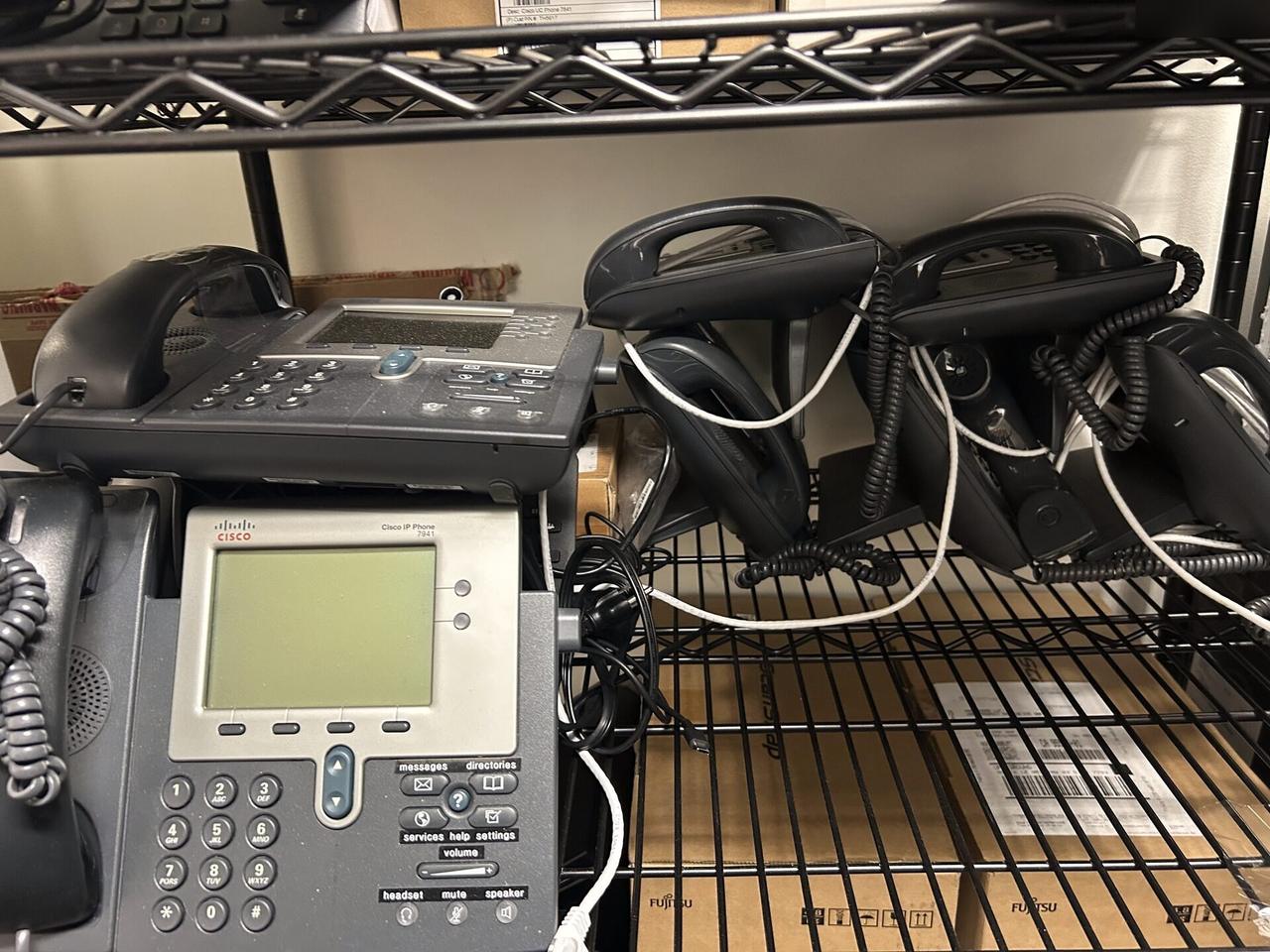 Onsite service photo showing caption phone or connected phone service detail before final call testing