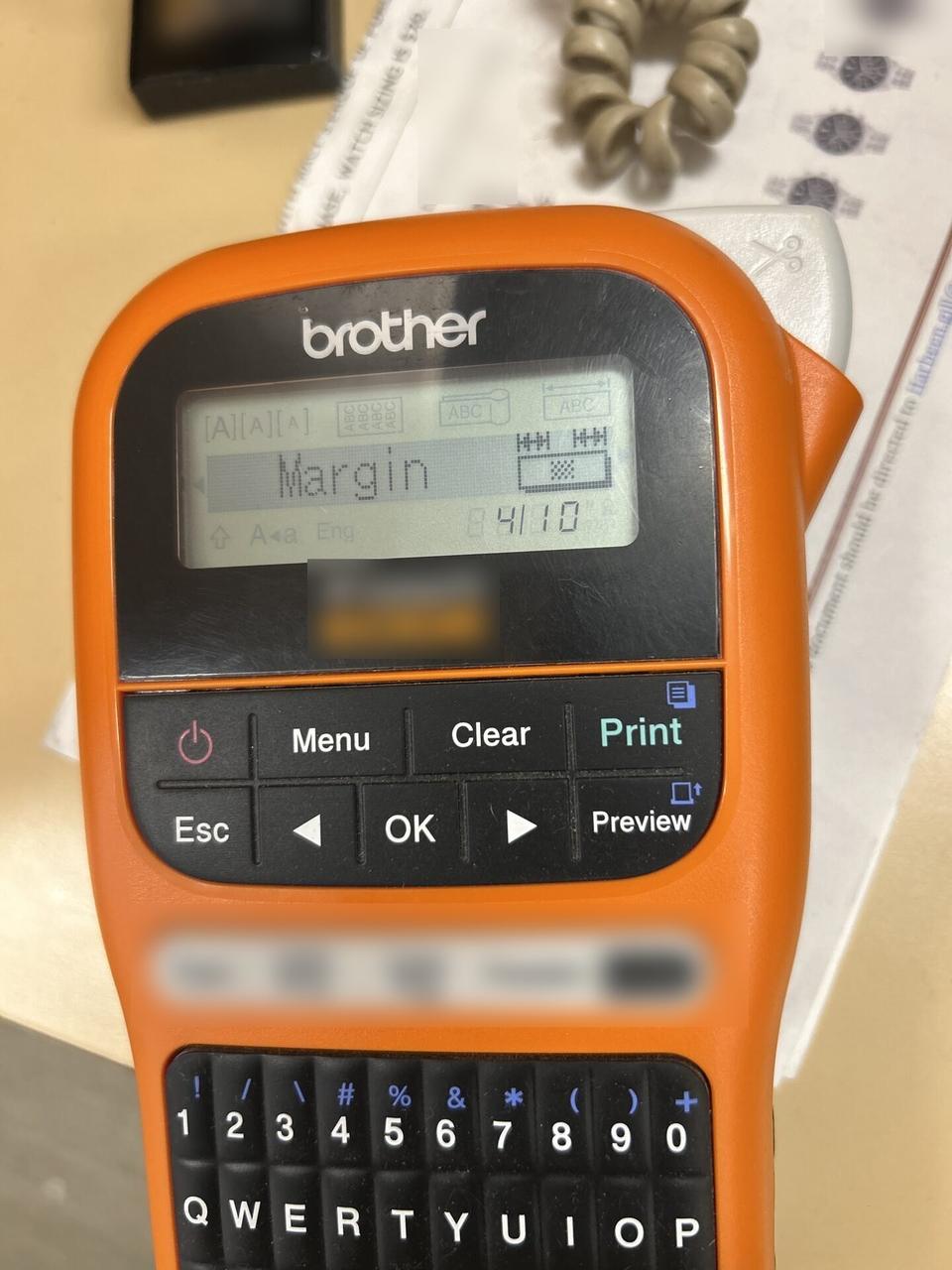 Label printer used for cable and device labeling during an Alrty onsite service visit