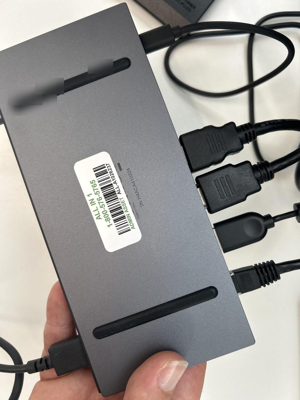 Onsite service photo showing low-voltage hardware and device cabling before trim-out or final setup