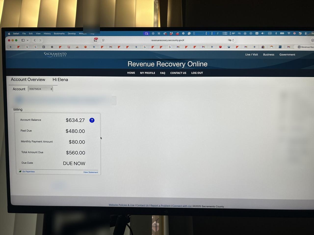 Alrty portfolio view of workstation screen and connected equipment check for office technology support