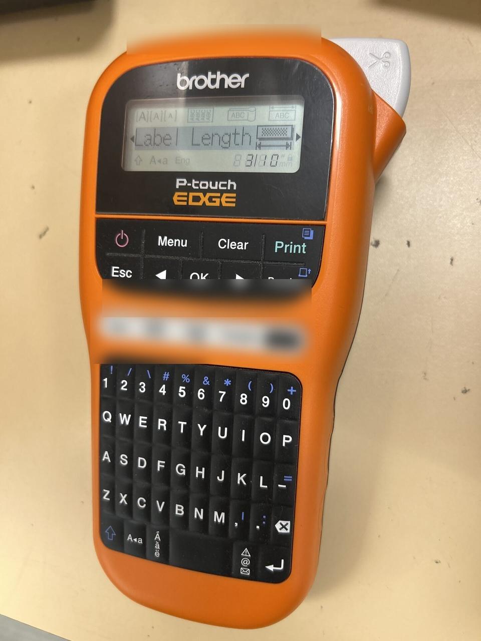 Smart technology service detail: label printer used for cable and device labeling