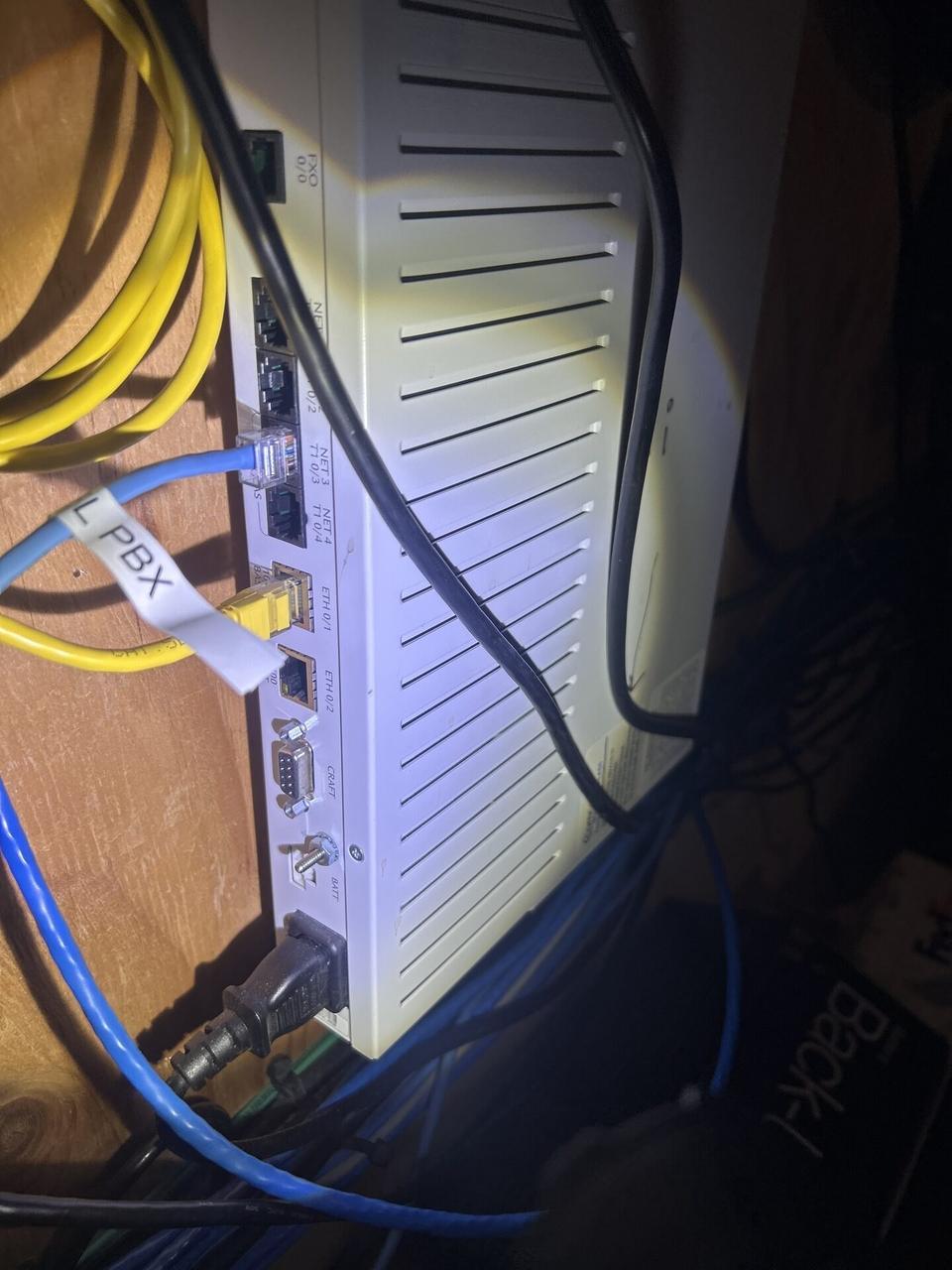 PBX or telephony equipment during an Alrty onsite service visit