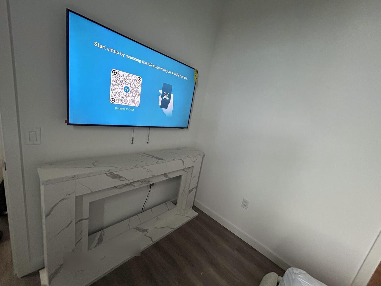 Service documentation showing home theater cabling and display service detail near the mounting location