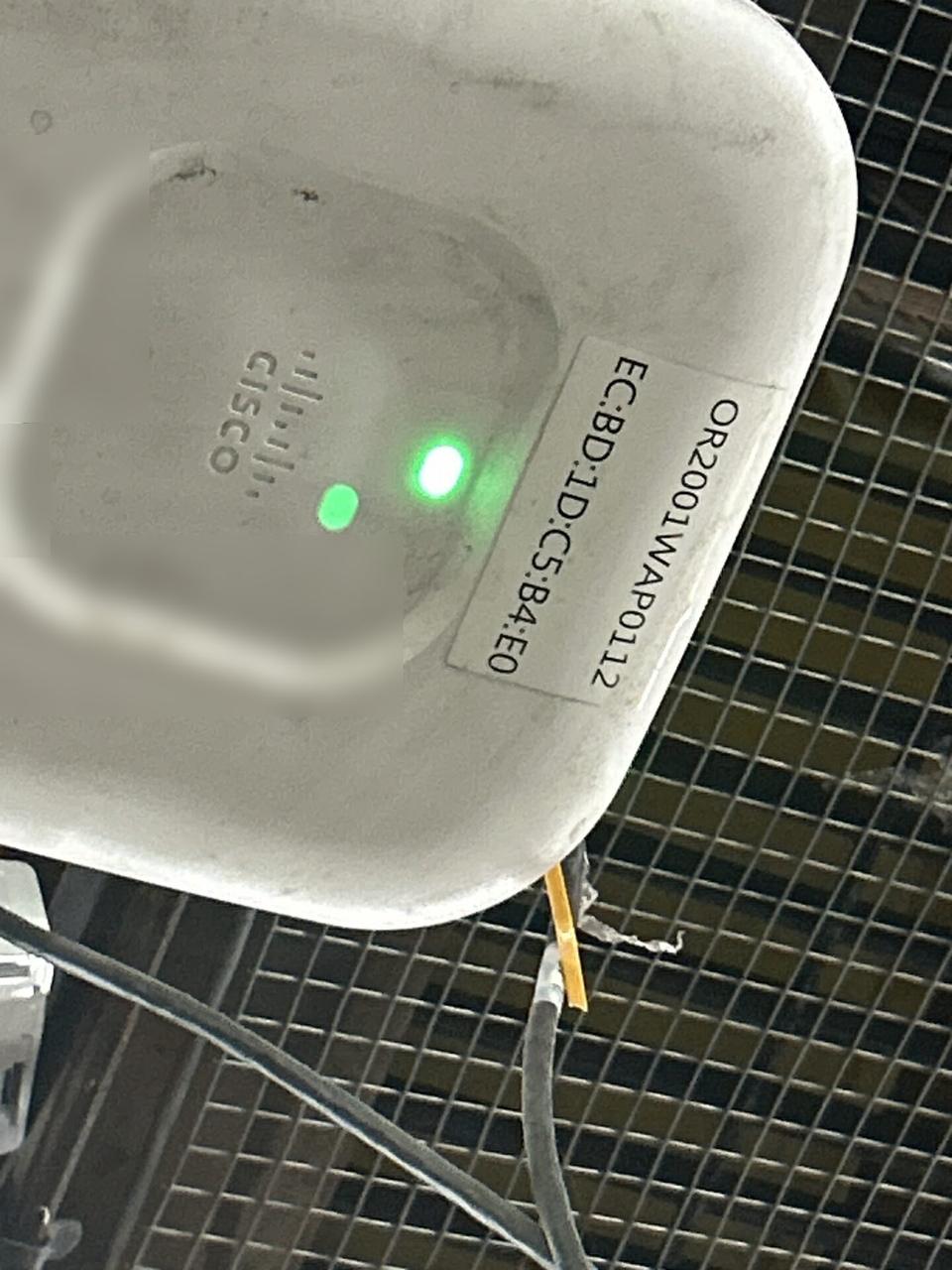 Enterprise retail wireless access point refresh with private labels omitted during an Alrty onsite service visit