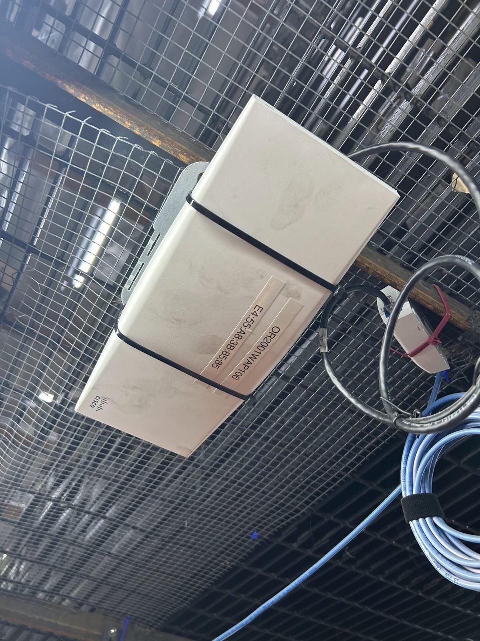 Alrty portfolio view of enterprise retail wireless access point refresh with cable routing visible