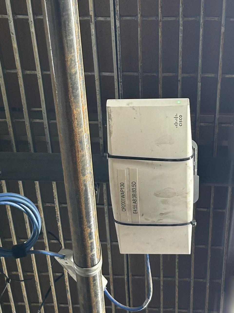 Alrty field photo with enterprise retail wireless access point refresh before final network testing