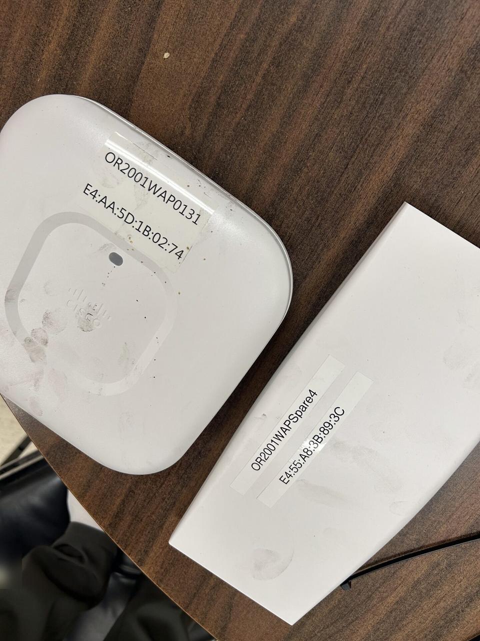 Enterprise retail wireless access point refresh before final network testing documented for a smart technology service call