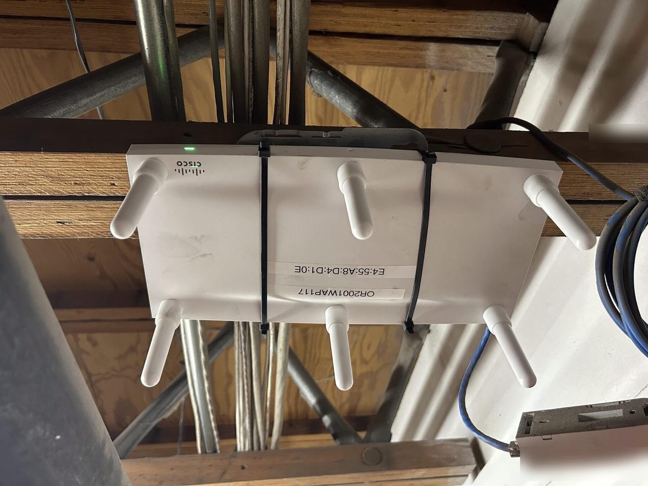 Alrty field photo with enterprise retail wireless access point refresh for onsite Wi-Fi support