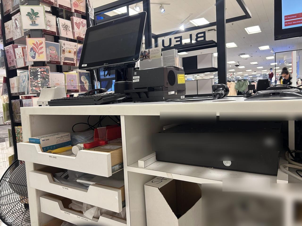 Alrty field photo with credit-card payment terminal and POS hardware